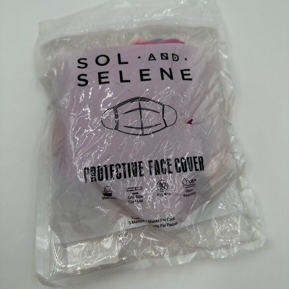 Sol and Selene 5 pack face mask Assorted Cotton Face Masks New in sealed bag - Picture 5 of 6